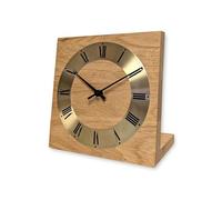 Natuhr Horloge de table en bois de chêne de hêtre - Pliage - Design massif - 17,5 x 17,5 cm (mouvement à quartz silencieux, chêne huilé)