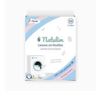 Natulim - Feuilles Lessive 50 Lavages - Sans produits chimiques - Convient aux peaux sensibles - Zéro Déchet et Sans Plastiques - Se dissout même à basse température - Parfum Floral