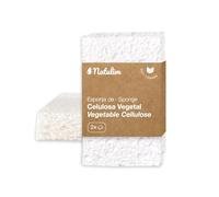 Natulim - Lot de 2 éponges en Cellulose biodégradable. Efficace Contre Tous Types de Taches, Écologique, sans Plastique, Zéro déchet, Végétalien et respectueux des Animaux - Made in EU