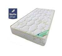 Natura Bamboo Matelas 120x190 Densité 35 Kg/m3 - Hauteur 21 Cm - Soutien Ferme - Orthopédique Nuits d'Or
