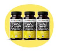NATURA FORCE - Multivitamines Naturelles - Contient 15 vitamines et minéraux essentiels - Made In France - Lot de 3