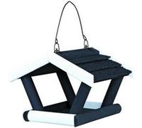 NATURA Mangeoire oiseaux suspendue 17 x 19 x 14 cm noir/blanc Noir G