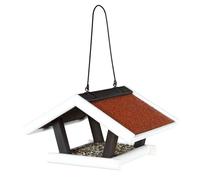 Natura Mangeoire Oiseaux Suspendue - 30 X 18 X 28 Cm, Noir/Blanc