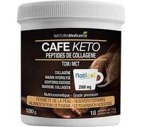 Natura Medicatrix Café Kéto Peptides De Collagène Pot 180g