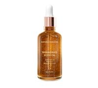 Natura Oceanía Argan oil with shimmer_for body and hair. Silky, lightweight, and illuminating oil with premium sweet and floral fragnance. Made in California