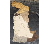 Natura Products Carte d'Europe 3D en bois - Décoration murale en 2 tailles avec région du Moyen-Orient (en option)