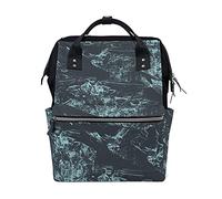 Natura Roccia Nero Artistico Sac à Langer Sac à Dos Grande Capacité Multifonction Sac à Couches pour Voyage Maman Femme Papa