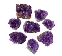 Natural Amethyst Cluster - Raw Amethyst Crystal Geode - Energy Healing Stones for Home Decor, Spiritual Growth & Meditation - Raw Purple Amethyst Crystals for Sale(30-40G)