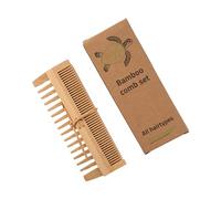 Natural Bamboo Comb Set | Plastic Free & Biodegradable | For All Hair Types | Sustainable Hair Care