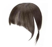 Natural Bangs Toppers Hairpieces for Covering White Loss Hair Bangs | Hairpiece Replacement Black Fringe Toupee Clip in Brown