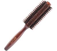 Natural Boar Bristle Wood Round Hair Brush Antistatic Hair Brush for Hairstyling,Drying,Curling,Adding Hair Volume and Shine