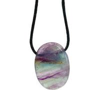 NATURAL & BOOKS : Pendentif Pierre Ovale Percée - Fluorite EXTRA - Pierre Naturelle - Lithothérapie : Coordination - Inspiration