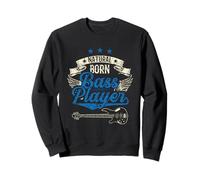 Natural Born Bass Player Band Guitare Musicien Musicien Sweatshirt