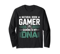 Natural Born Gamer Gaming is My DNA Citation Manche Longue