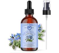 Natural Born Oils Sale! Huile de graines de bourrache 100 % pure et naturelle pressée à froid non raffinée pour tous les types de peau, riche en GLA - Pompe et compte-gouttes inclus