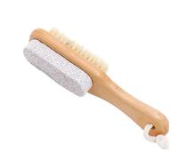 Natural Bristle Foot Massage Brush Two-sided Pumice Stone Cleaning Exfoliating Dead Skin Pedicure Tools Pour éliminer les callosités