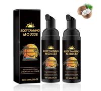 Natural Bronzer Lot de 2 mousses autobronzantes auto-bronzantes pour le visage autobronzant naturel et sans traces, absorption rapide pour bronze classique