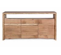 NATURAL - Buffet en bois d'acacia L160 Marron clair