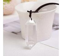 Natural Clear Quartz Crystal Point Pendant Obelisk Collier Gemstone 5X