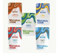 Natural Code humide Chat Adult Stérilisés Saveurs Assorties, Doux Défroisseurs d'eau de cuisson pour chats adultes stérilisés de toutes tailles, hautement digestible | 12 sachets de 70 g