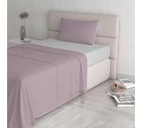 Natural Color ensemble de draps de lit, Rose/Gris clair, Single