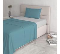 Natural Color ensemble de draps de lit, Sarcelle/Gris clair, Small double