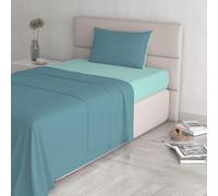 Natural Color ensemble de draps de lit, Sarcelle/Vert eau, Single