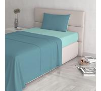 Natural color ensemble de draps de lit, sarcelle/vert eau, small double