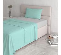 Natural Color ensemble de draps de lit, Vert eau/Gris clair, Small double