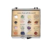 Natural Crystal Collection for Kids - 16/25 Miniature Specimens | Mixed Mineral Specimen Box, Geological Science Teaching Materials for Elementary School Students and Gem Lovers