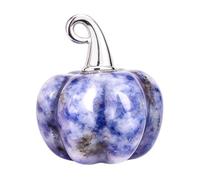 Natural Crystal Pumpkin Pendant, Mini Stone Charm Decor | Natural crystal material with exquisite carving, perfect for festive home decor and gifts K