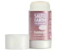 Natural Deodorant Stick by Salt of the Earth, Lavender & Vanilla - Aluminium Free, Vegan, Long Lasting Protection, Refillable, Leaping Bunny Approved, Made in the UK - 84g