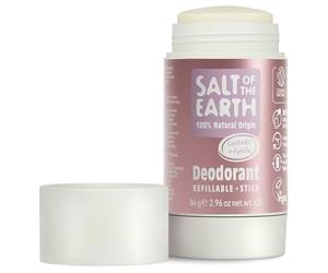 Natural Deodorant Stick by Salt of the Earth, Lavender & Vanilla - Aluminium Free, Vegan, Long Lasting Protection, Refillable, Leaping Bunny Approved, Made in the UK - 84g