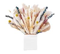 Natural Dried Flower Set, Rustic Aesthetic Floral Decor, Preserved Flowers for Crafts, Vase Arrangement, Table Centerpiece, Bedroom and Living Room Decoration, 16.93x3.94 inches