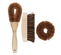 Natural Elements Lot de 3 brosses de Nettoyage écologiques en Noix de Coco dans Une boîte de présentation