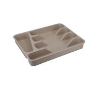 Natural Elements KitchenCraft - Range-Couverts en Fibre de Bambou, Collection, 33 x 25.5 x 5 cm - Gris Clair