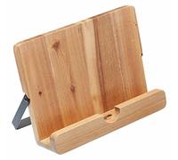 Natural Elements KitchenCraft - Support pour Livre de Cuisine en Bois d'Acacia et Fer, Collection, 24 x 18.5 x 15.5 cm - Marron