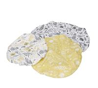 Natural Elements Lot de 3 couvre-bols extensibles en coton biologique