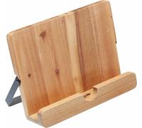 Natural Elements -Support Pour Livre De Cuisine En Bois D'acacia Et Fer,Collection,24 X 18.5 X 15.5 Cm-Marron
