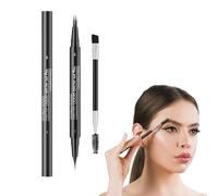 Natural Eyebrow Pen, Double Ended Liquid Eyebrow Pen Brush, Eyebrow Tint Pen, Double Ended Eyebrow Pencil, Long Lasting Makeup, Easy To Use, Portable for Perfect Eyebrow Contouring