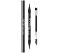Natural Eyebrow Pen, Double Ended Pencil Brush, 5.78in Precise Contouring Tool, 2 Fork Tip Design, Long Lasting Waterproof Formula for Eye Makeup, Enhancer, Beauty, Routine Use