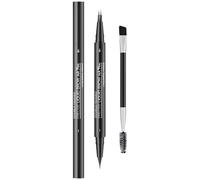 Natural Eyebrow Pen | Eye Makeup Tool | Precise Tip Eyebrow Pencil | Portable Brow Pen | Double Ended Eye Brow Pencils with Brush | Eye Makeup Eyebrow Contouring Pen with 2 Fork Tip for Women Eyebrow