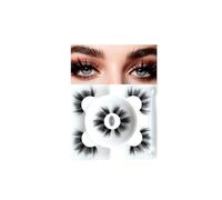 Natural false eyelashes set 3 pairs - cat eye fox eye thin terms | 3D thick curling | mink soft and fluffy reusable makeup colorful eyelashes, suitable for daily/party wear (30)
