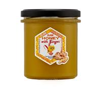 Natural Food Miel Additionné de Fruits Lyophilisés - Pour les Desserts Plats Sucrés Thés Aromatisés Pâtisseries - Arôme et Goût Riches - Poids 430 G - au Gingembre