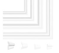 Natural Goods Berlin 1 cadre mural Marie - Moulures décoratives autocollantes - Blanc - Moulures en stuc - Peignez et collez - Panneaux muraux prêts à l'emploi, moulures murales décoratives