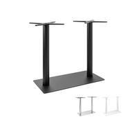 Natural Goods Berlin 1 pied de table de bistrot Duo rond - Cadre de table de bistrot en acier inoxydable - Pieds de table double - 72 cm - Deux pieds - Pour l'extérieur, l'intérieur et l'extérieur