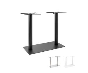 Natural Goods Berlin 1 pied de table de bistrot Duo rond - Cadre de table de bistrot en acier inoxydable - Pieds de table double - 72 cm - Deux pieds - Pour l'extérieur, l'intérieur et l'extérieur
