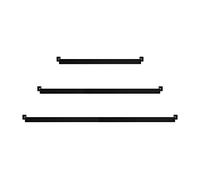 Natural Goods Berlin 1x GARD FLAT, barre de crochets pour vestes, serviettes, gadgets de cuisine, crochets pour manteaux, porte-manteaux, rampe de cuisine (Noir, P6 x L90cm)