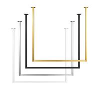 Natural Goods Berlin 1x Tringle à Vêtements RECTANGLE | Montage au Plafond Facile | Barre de Style Industriel | Tringles à Vêtements en Métal Noir | Portant à Vêtements | Penderie 90x60 cm