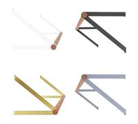 Natural Goods Berlin 2x Barre à vêtements GARD REINICKENDORF | Montage mural | Support de penderie murale en métal en blanc | 100cm Barre ronde en bois de chêne européen | Tringle à vêtements